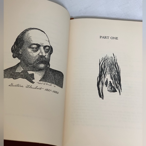 VINTAGE Book Madame Bovary Gustave Flaubert 1949 Collectible Classic Gilt Gold - Picture 8 of 16